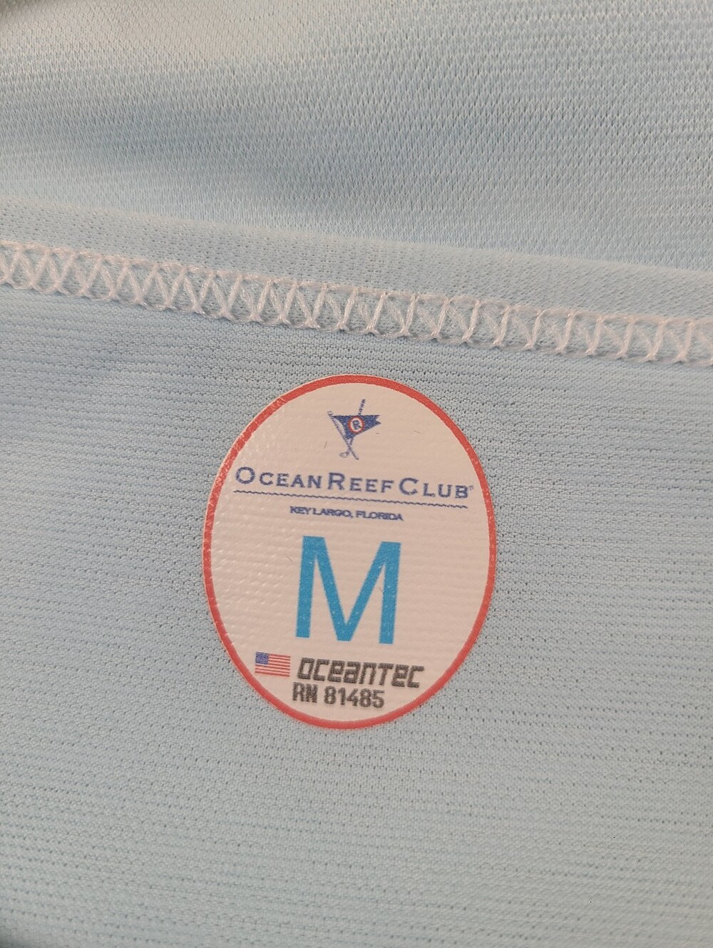 Ocean Reef Club Light Blue Long Sleeve Performance Tee Sun Shirt - Picture 4 of 6